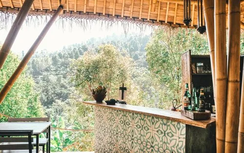 Aroma Bamboo Restaurant & Grill at The Aroma Munduk - Honeymoon Villa Rice Field View