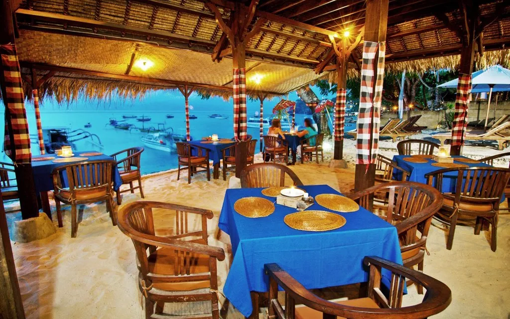 Bay Restaurant at Bay Shore Hut's Lembongan