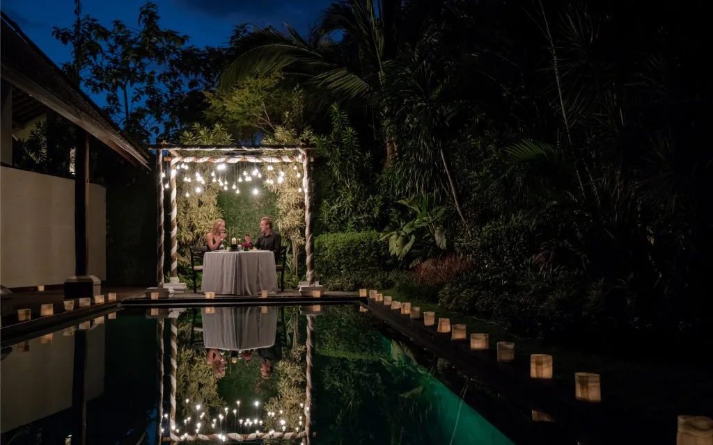 In-Villa Romantic Dining at Villa Air Bali Boutique Resort and Spa