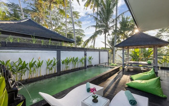 The Capung Sunset Lounge at Capung Asri Eco Luxury Resort with Private Pool Villas