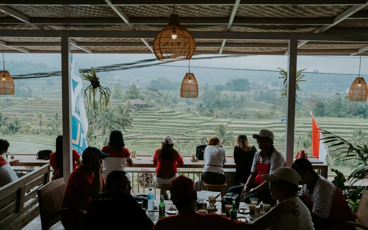 The Jatiluwih Lounge at Jatiluwih Santya Loka Lodge & Twin Waterfall