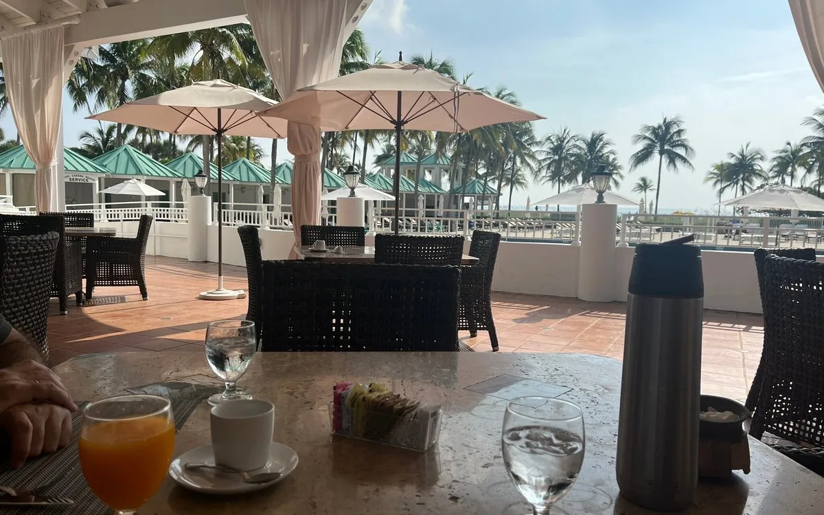 The Terrace Lounge at Blue Harbor Beachfront Villas & Resto