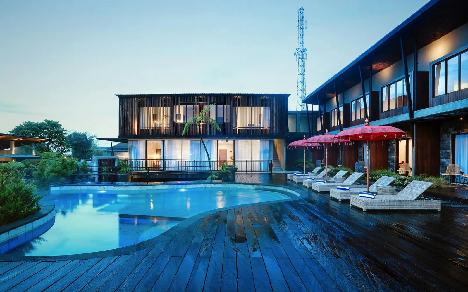 Caldera View Terrace & Fire Pit at Pramana Zahill Kintamani