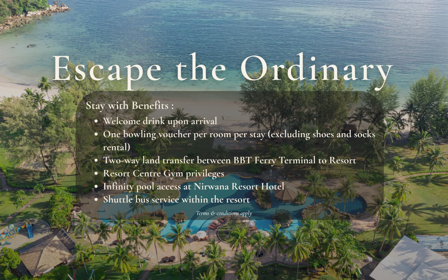 Nirwana Infinity Pool & Watersports at Nirwana Resort Hotel