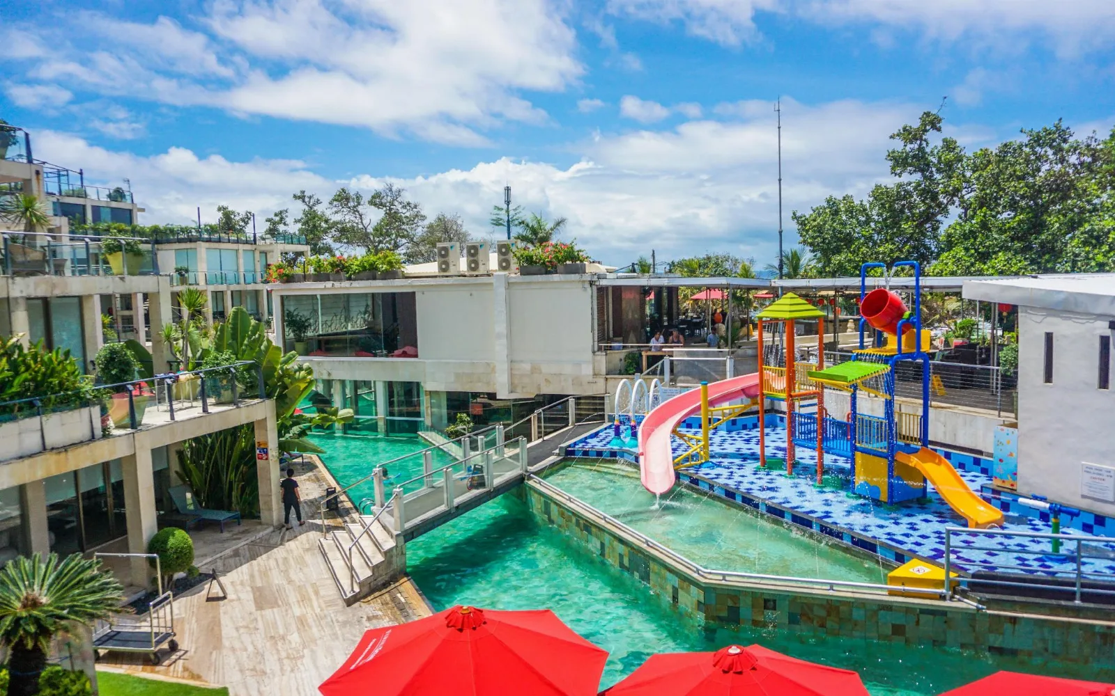 Oceanfront Lagoon Pools & Spa at FuramaXclusive Ocean Beach Hotel Seminyak