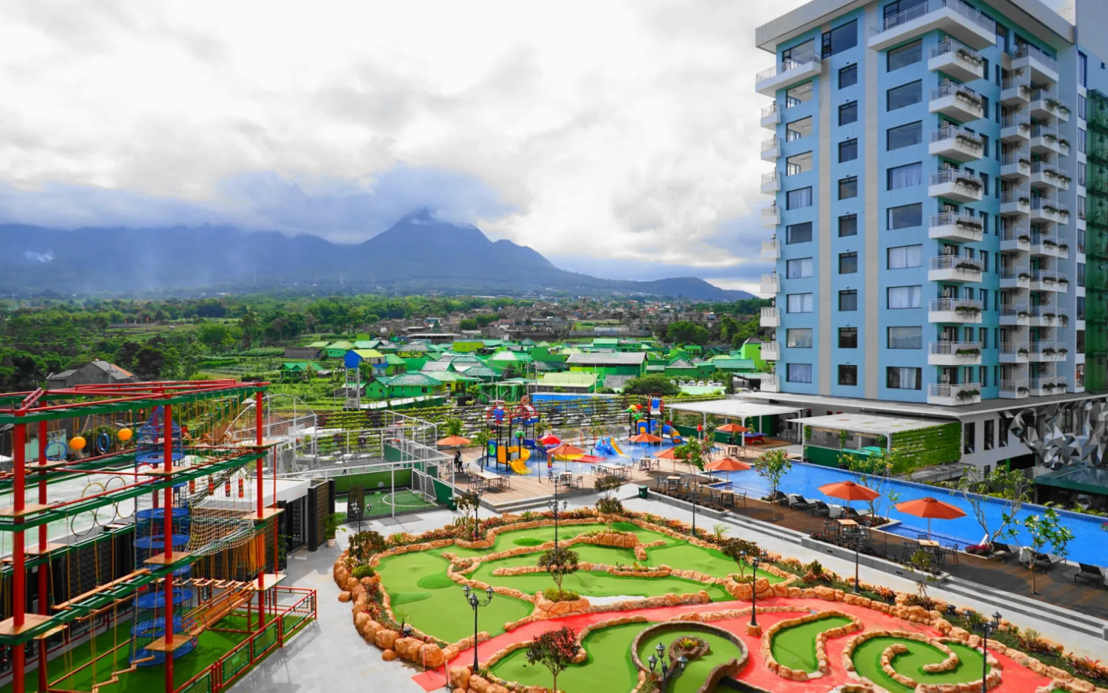 Outdoor Lagoon Pool at Senyum World Hotel