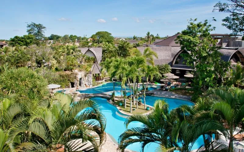 Outdoor Leisure Pool at Hotel Villa Lumbung Bali Seminyak